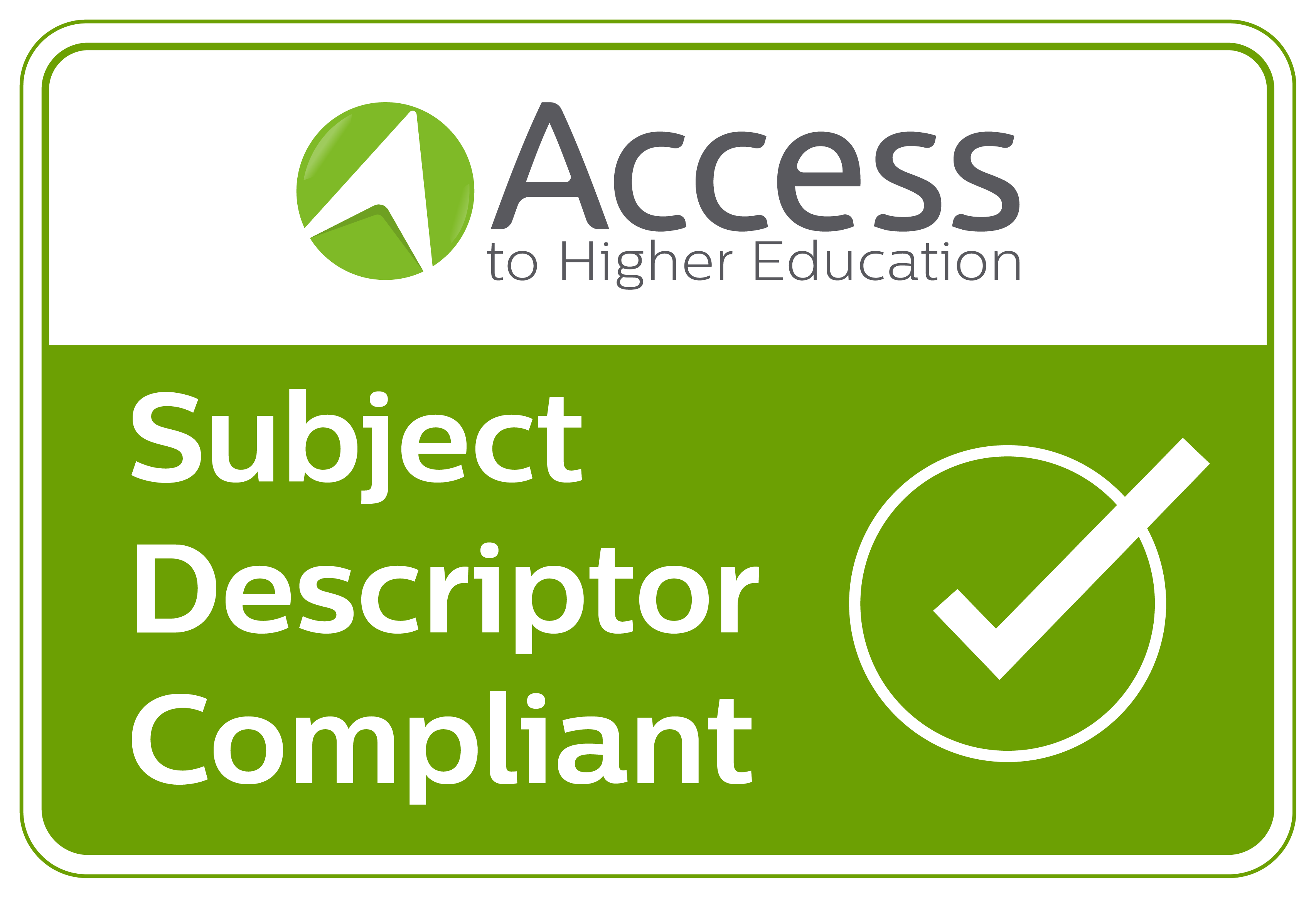 This course is part of the Subject Descriptor Compliance Kite Mark.